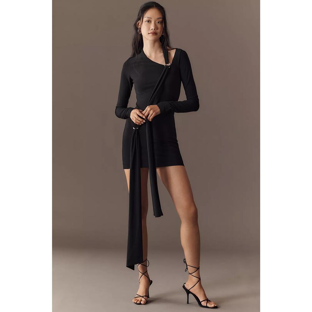 New Anthropologie MISHA The Tension Long-Sleeve Jersey Mini Dress $390 US SIZE 6
